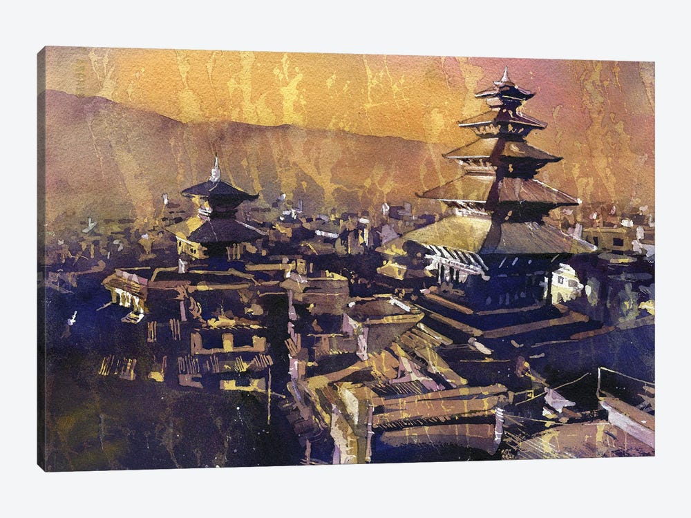 Temple- Bhaktapur, Nepal by Ryan Fox 1-piece Canvas Print