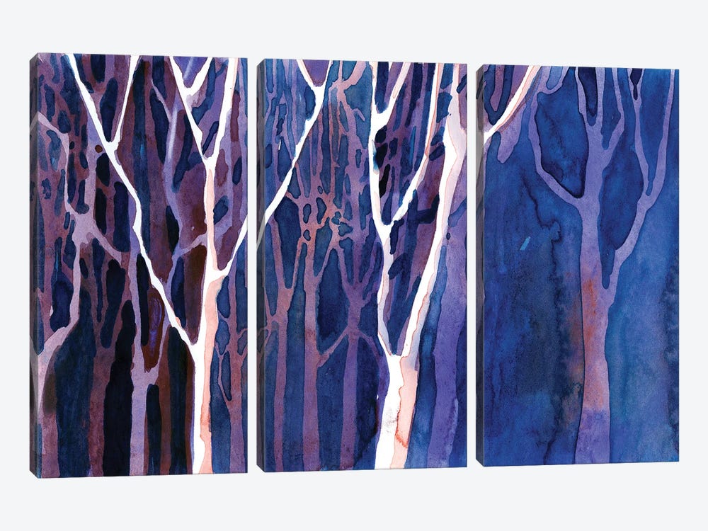 Trees In Forest Ii by Ryan Fox 3-piece Art Print