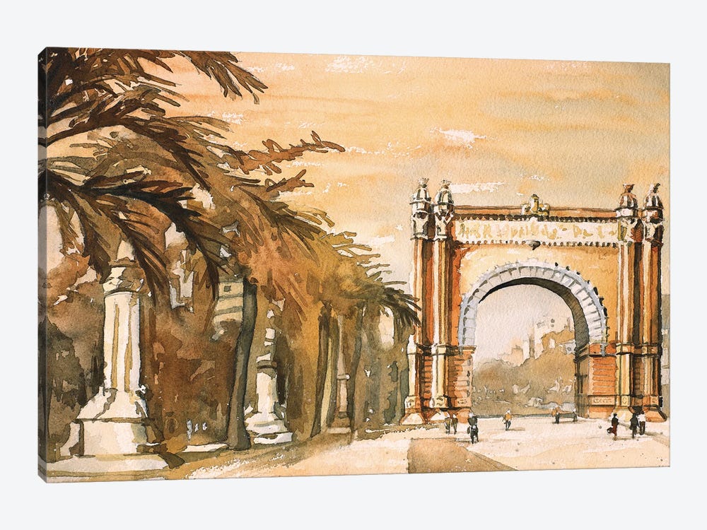 Triumphal Arch- Barcelona, Spain by Ryan Fox 1-piece Canvas Art