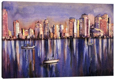 Vancouver Skyline- British Columbia Canvas Art Print - British Columbia Art