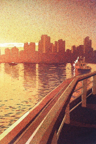 Vancouver Skyline At Sunset- B.C. by Ryan Fox canvas print