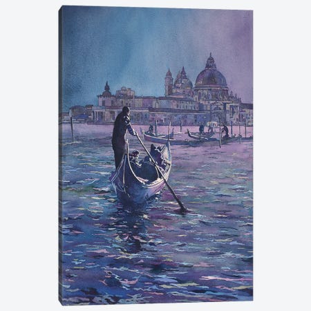 Venice Italy Gondolier Canvas Print #RFX90} by Ryan Fox Canvas Wall Art