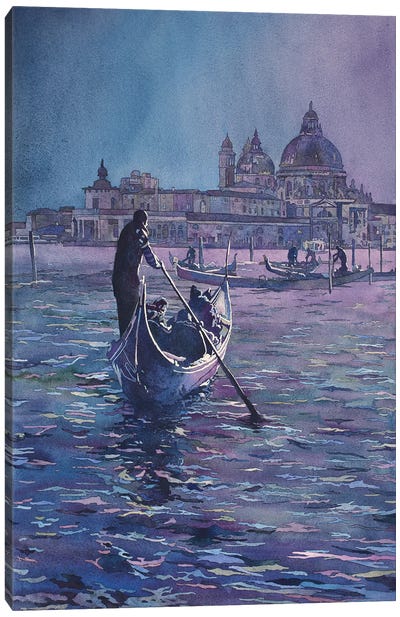 Venice Italy Gondolier Canvas Art Print - Ryan Fox