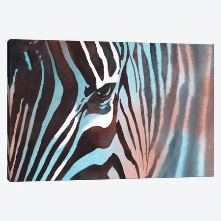 Zebra Canvas Print #RFX92} by Ryan Fox Canvas Artwork