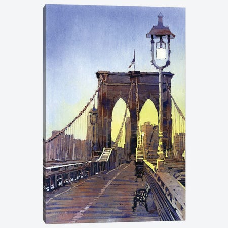Brooklyn Bridge- NYC Canvas Print #RFX97} by Ryan Fox Canvas Print