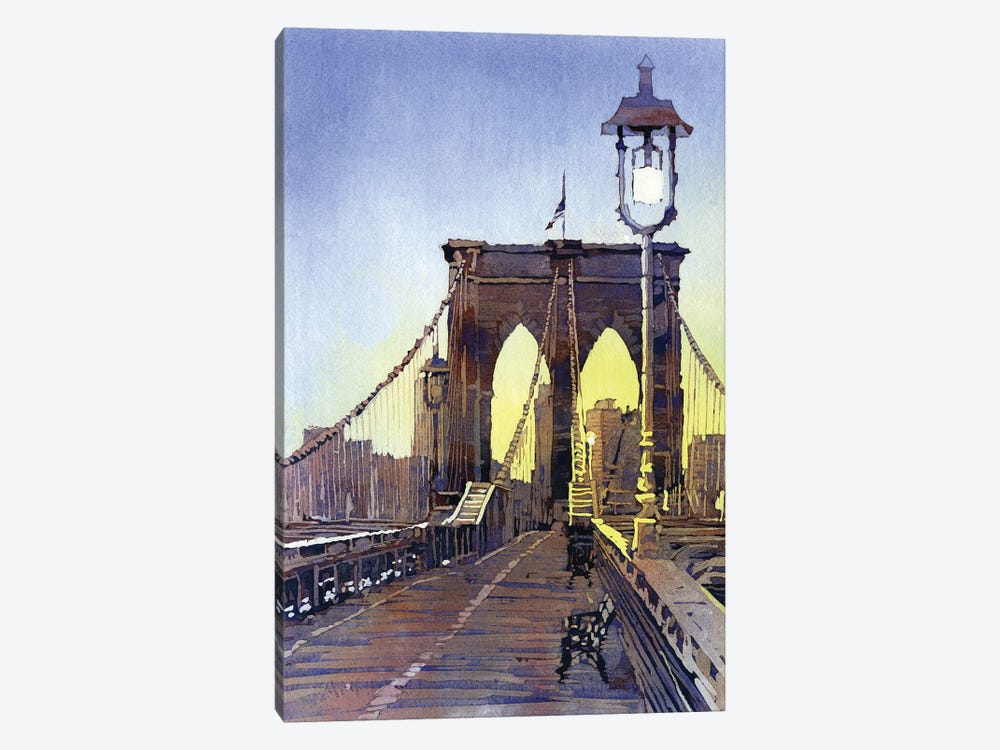Brooklyn Bridge- NYC by Ryan Fox 1-piece Canvas Print