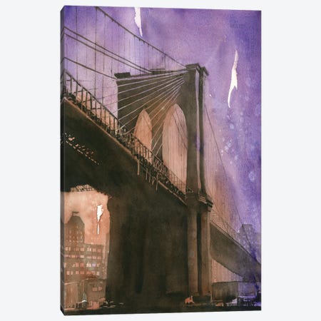 Brooklyn Bridge Canvas Print #RFX99} by Ryan Fox Canvas Art