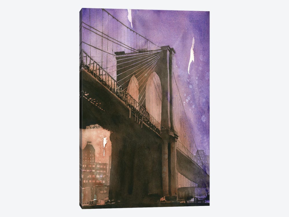 Brooklyn Bridge by Ryan Fox 1-piece Canvas Art Print