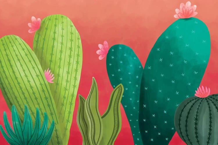 Cacti Garden by Richelle Garn wall art