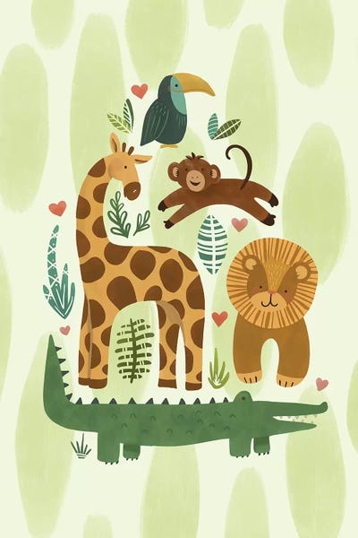 Pink Light Studio: Jovial Jungle V by Richelle Garn