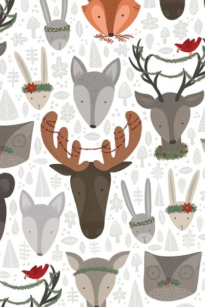 Woodland Hometown Christmas III by Richelle Garn canvas print