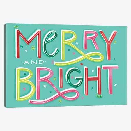 Merry+Bright IX Canvas Print #RGA49} by Richelle Garn Art Print