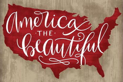 America The Beautiful I by Richelle Garn framed canvas print
