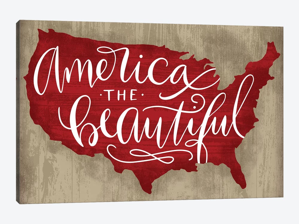 America The Beautiful I by Richelle Garn 1-piece Canvas Print
