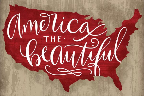 Pink Light Studio: America The Beautiful I by Richelle Garn