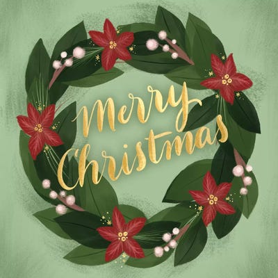 Merry Magnolia Wreath by Richelle Garn canvas print