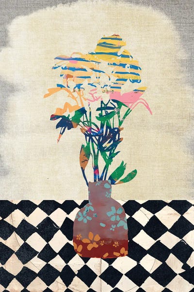 Fine Art Print: Checkered Towel Vase by Rogerio Arruda