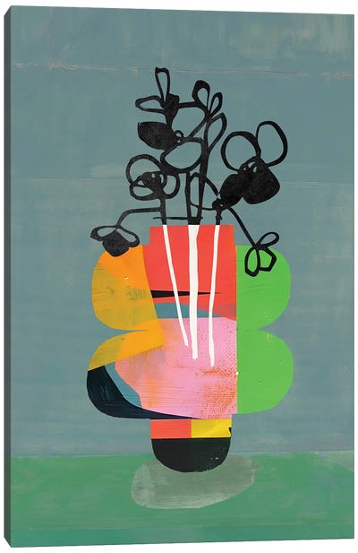 Colorful Vase Canvas Art Print - Rogerio Arruda