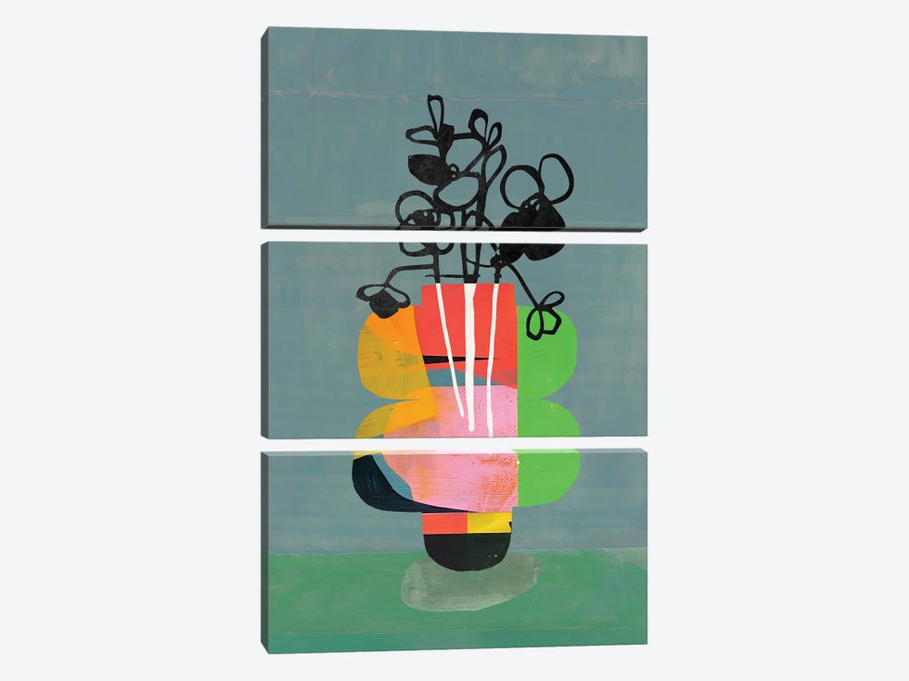 Colorful Vase by Rogerio Arruda 3-piece Art Print
