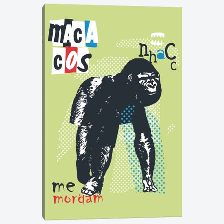 Macacos Me Mordam Canvas Print #RGD34} by Rogerio Arruda Canvas Artwork