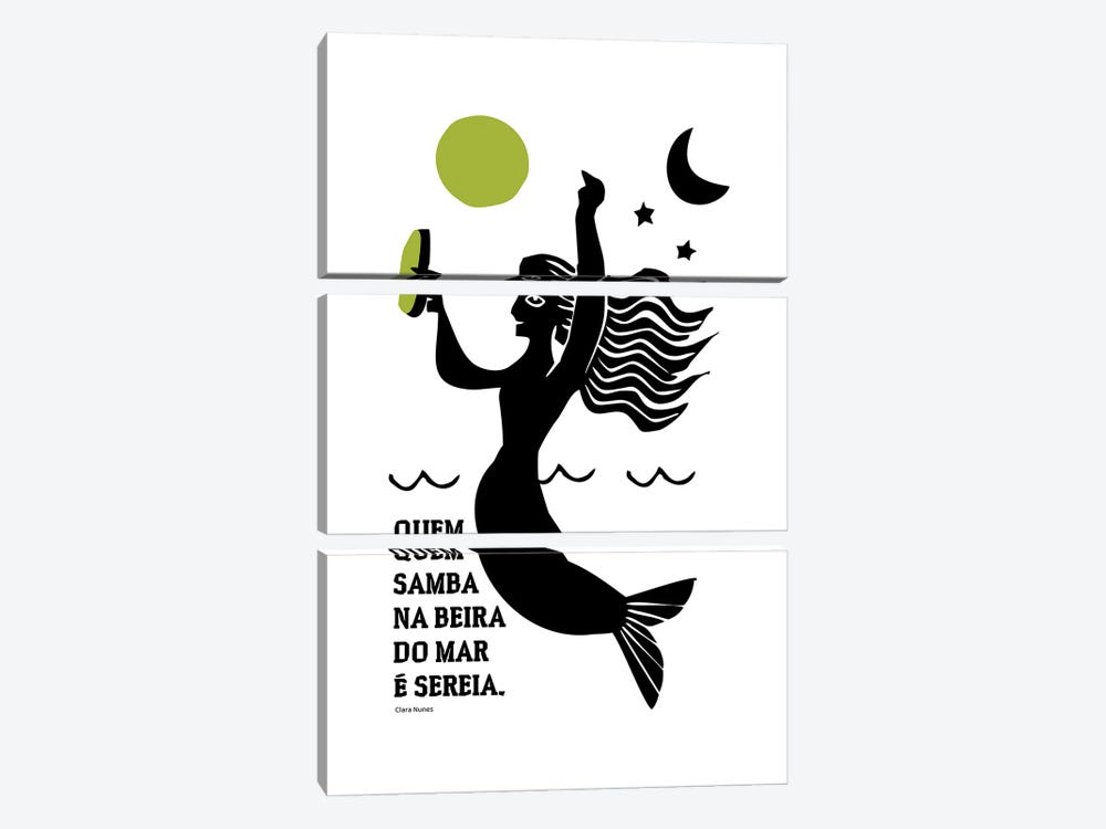 Mermaid by Rogerio Arruda 3-piece Art Print
