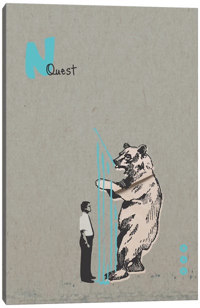 N Quest Canvas Art Print - Similar to Banksy