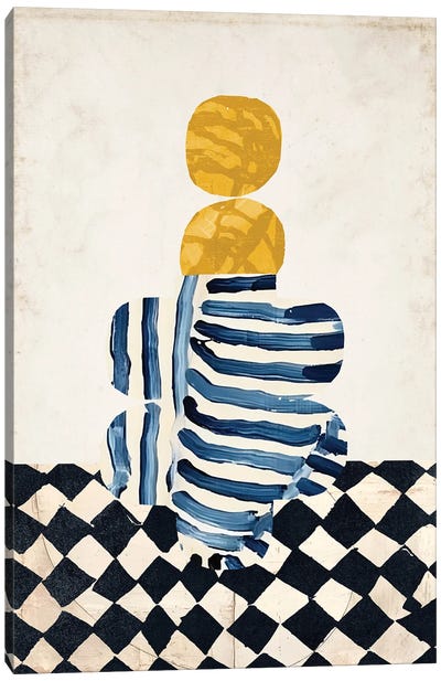 Striped Vase Canvas Art Print - Modern Décor