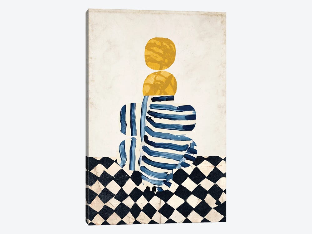 Striped Vase by Rogerio Arruda 1-piece Canvas Art