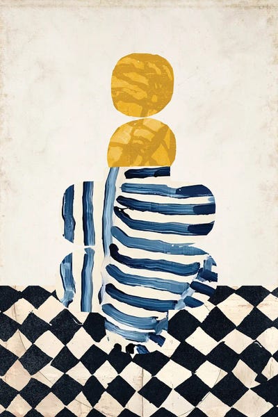 Fine Art Print: Striped Vase by Rogerio Arruda