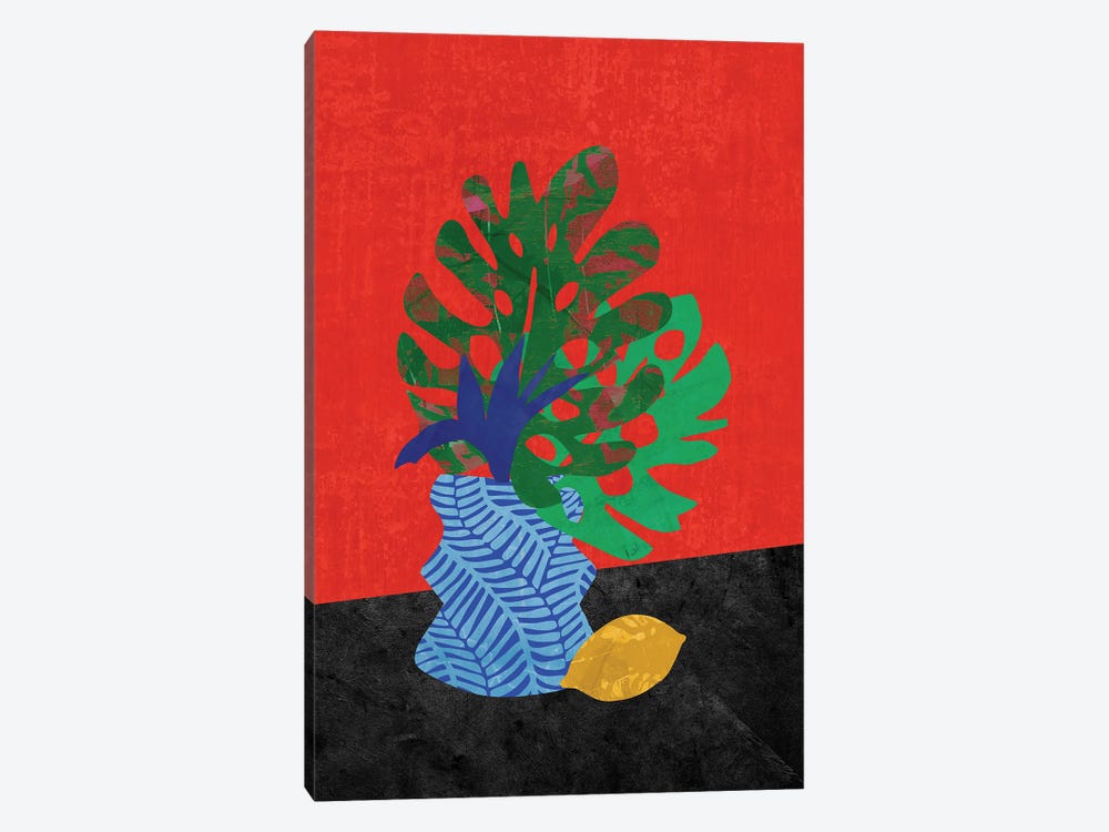 Vase And Fruit by Rogerio Arruda 1-piece Art Print