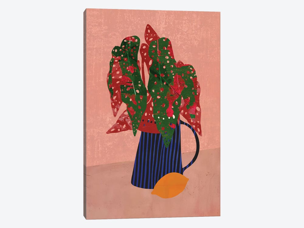 Vertical Striped Vase by Rogerio Arruda 1-piece Canvas Art Print
