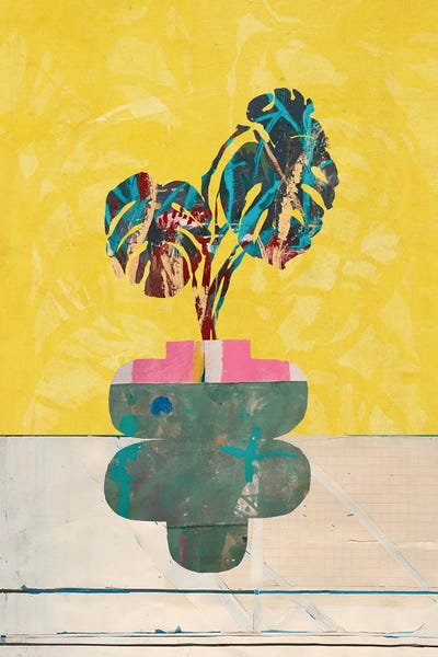 Cut & Paste: Yellow Monstera Plant by Rogerio Arruda