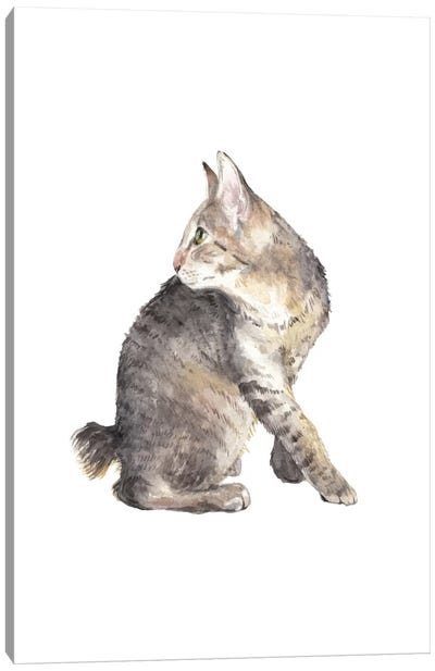 Manx Cat Canvas Art Print - Wandering Laur