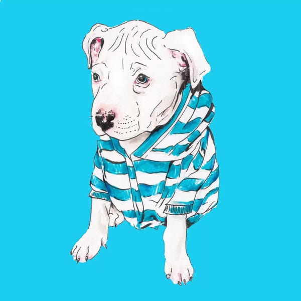 Wandering Laur: Pit Bull In T-Shirt by Wandering Laur