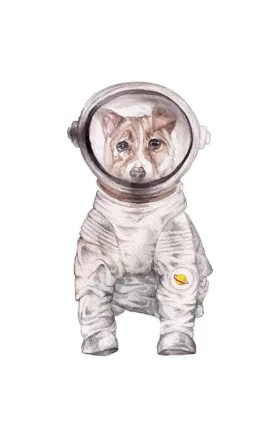 Laika by Wandering Laur framed wall art