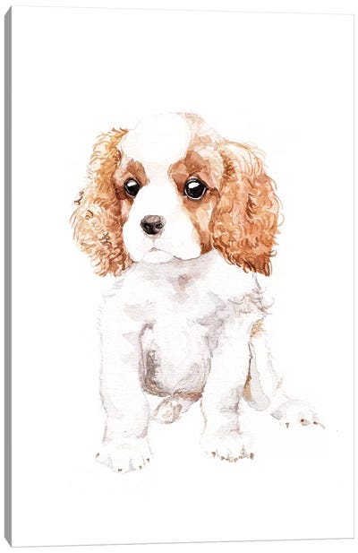 Cavalier King Charles Spaniel Canvas Art Print - Puppy Art