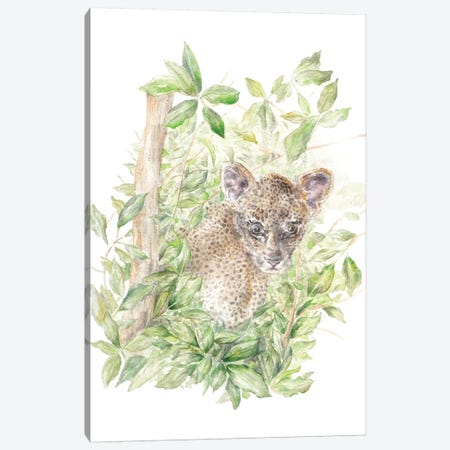 Leopard Cub In The Jungle Canvas Print #RGF52} by Wandering Laur Art Print