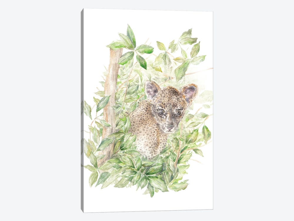 Leopard Cub In The Jungle by Wandering Laur 1-piece Canvas Artwork
