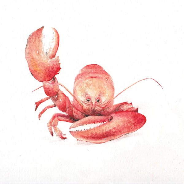 Kids Ocean Life Art: Lobster by Wandering Laur