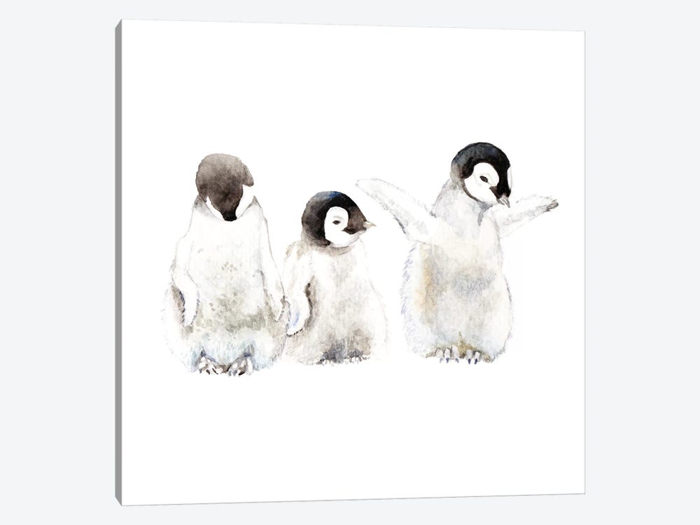 Penguin Chicks by Wandering Laur 1-piece Canvas Artwork