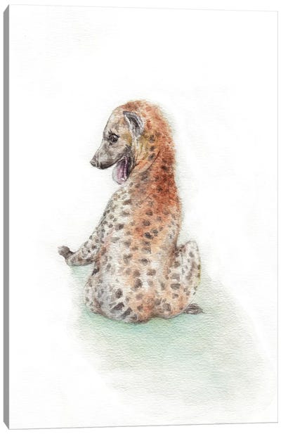 Playful Hyena Canvas Art Print - Art for Mom
