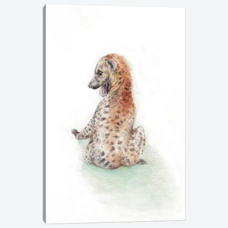 Playful Hyena Canvas Print #RGF66} by Wandering Laur Art Print