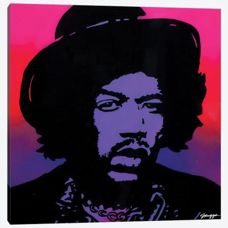 Hendrix Hat Canvas Print #RGG15} by JRuggs Canvas Art Print