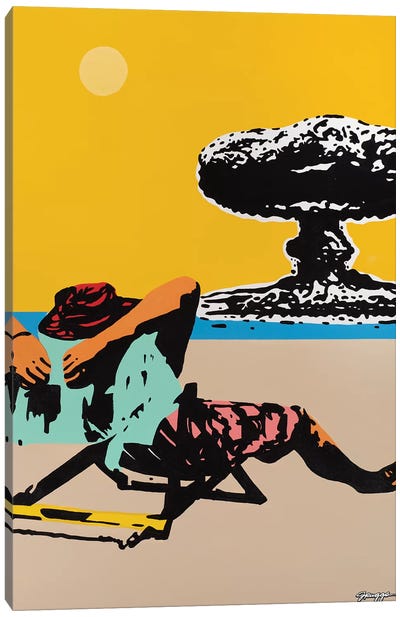 Beach Bomb Canvas Art Print - Best Selling Pop Art