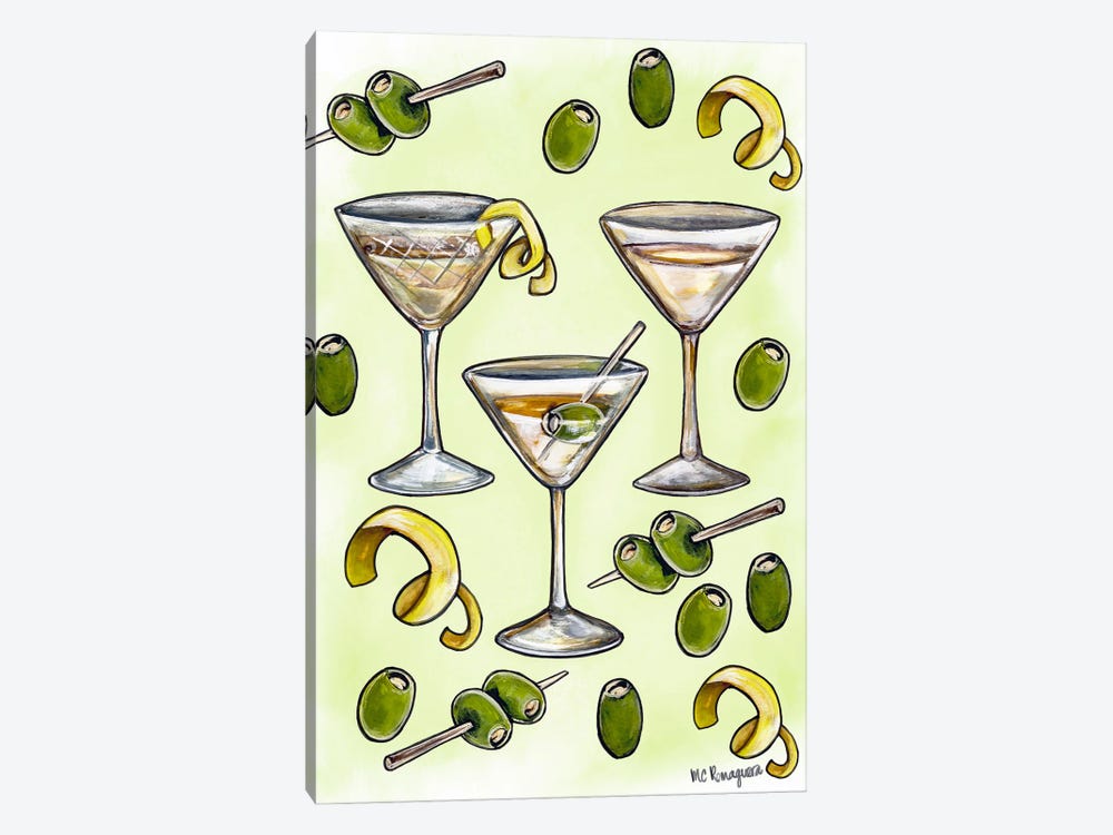 Gin, Vodka, Lemon Martini by MC Romaguera 1-piece Canvas Print