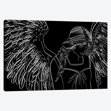 Angel In Prayer Noir Edition Canvas Print #RGM117} by MC Romaguera Art Print