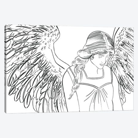 Angel In Prayer Blanche Canvas Print #RGM118} by MC Romaguera Canvas Wall Art