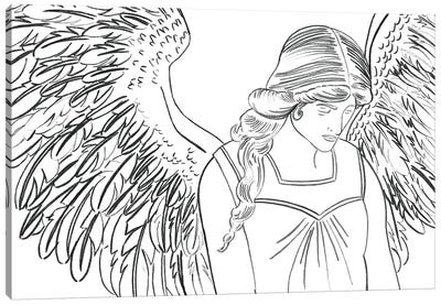 Angel In Prayer Blanche Canvas Art Print - MC Romaguera