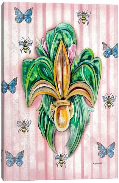 Seersucker In Pink Canvas Art Print - New Orleans Art