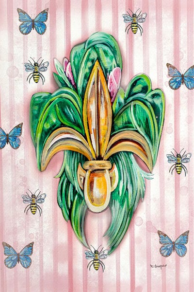 Louisiana: Seersucker In Pink by MC Romaguera